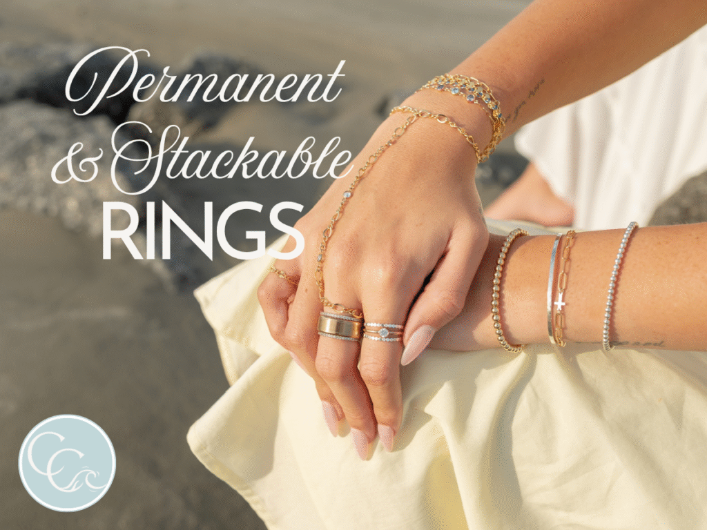permanent jewelry rings welded and stackable